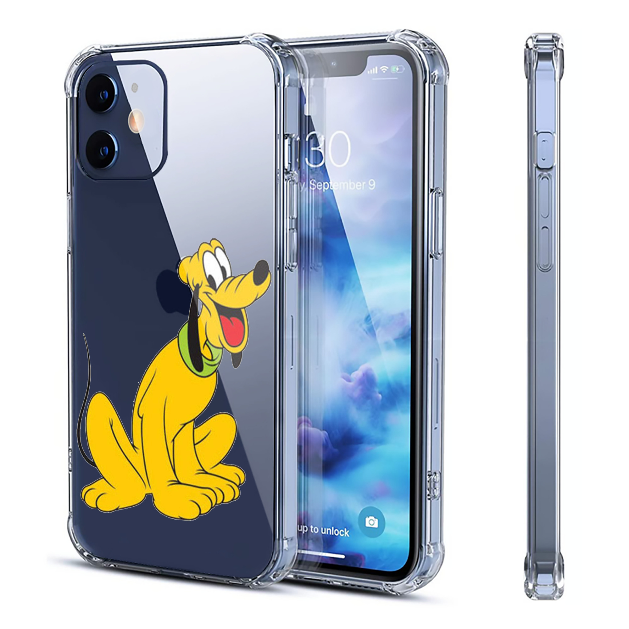 （画像用） ミッキーマウス Mickey Mouse 【iPhone 12シリーズ対応】透明スマホケース（クリアソフトケース）